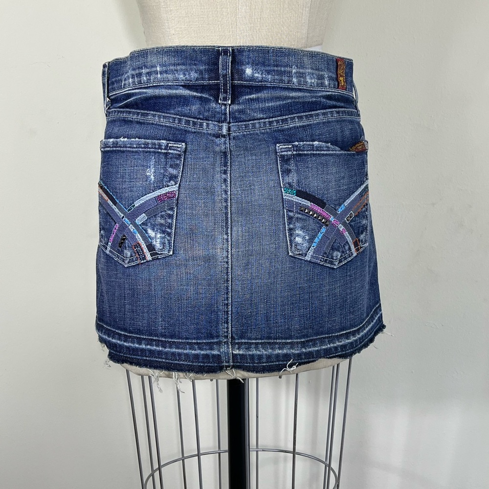 NEW 7 for All Mankind Denim Mini Skirt  SZ-26